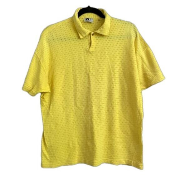 Vintage Versace Yellow Short Sleeve Polo Shirt - 50/XL, made in Italy 🇮🇹 - Picture 11 of 12